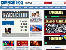 Tablet Screenshot of clubedoscompositores.com.br